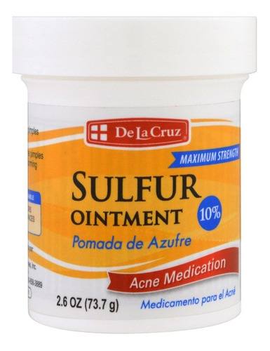 Pomada De Enxofre Para Acne,(73.7g)potência Máxima,val 05/22 Tipo De Pele Com Acne