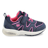 Zapatilla Niña Bubble Gummers Ocean 381-9766 Luces Y Velcro