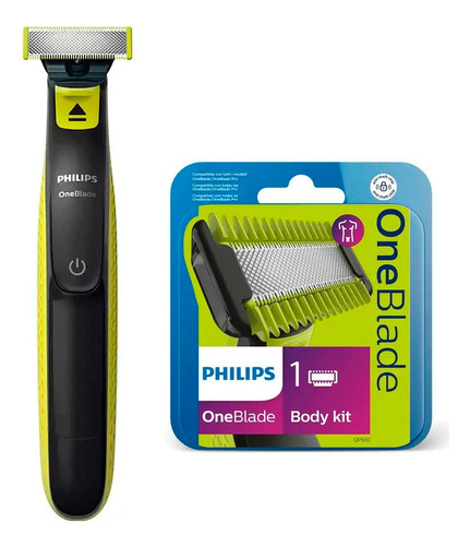 Combo Philips Oneblade Afeitadora Usb + Kit Para El Cuerpo