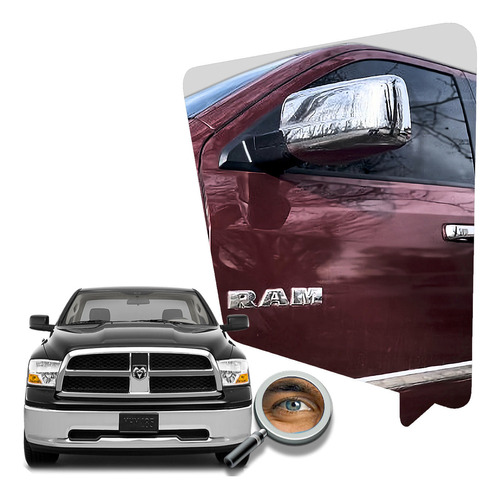 Ram 1500 Kit 2 Cubre Espejos Cromados Laramie Tuning Chrome Foto 8