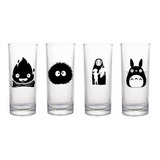 Set De Vasos Altos Studio Ghibli Totoro Calcifer Sin Cara