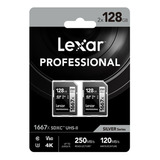  Tarjetas De Memorias 2 Dos Lexar Lsd128 Cb1667  X 128gb