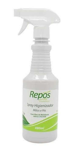 Spray Higienizador Mãos E Pés 480ml Com Óleo Melaleuca Repos