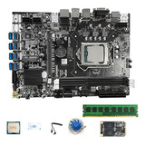 Kit De Placa Base B75 8usb Btc Mining, Cpu+ventilador De Cpu