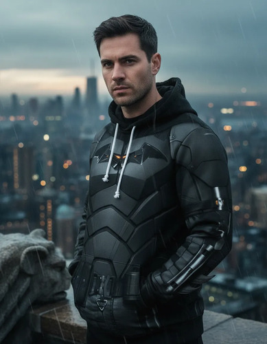 Sudadera Con Cremallera De Batman Bruce Wayne Para Cospl