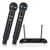 Asmuse Wireless Dual Uhf Sistema De Micrófono De Mano Micróf