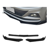 Front Lip Spoiler Dianteiro Universal 3 Peças Black Piano