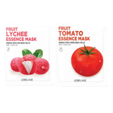 Mascarilla Facial Coreana_ Lichi Y Tomate_ Reafirmante (5+5)