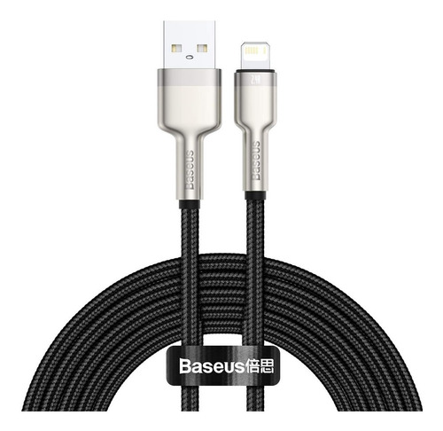 Cable Para iPhone Baseus Carga Rapida 2.4a Serie Metal 2 Mts