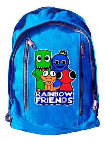 Mochila Rainbow Friends  Villains Niños Azul  Grafimax