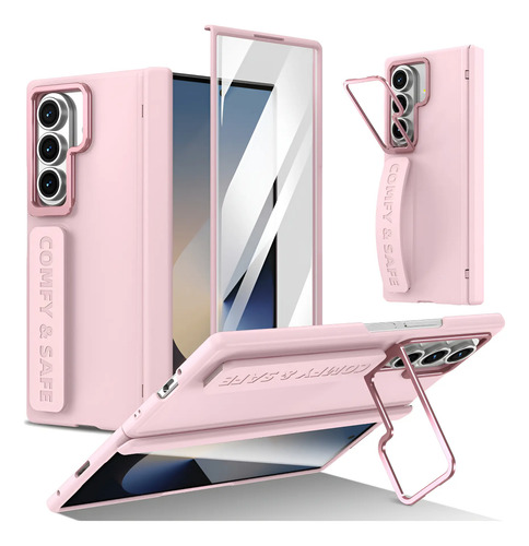 Funda De Teléfono Con Soporte De Marco De Lente Para Samsung Fold 6 7 | Meses sin interés