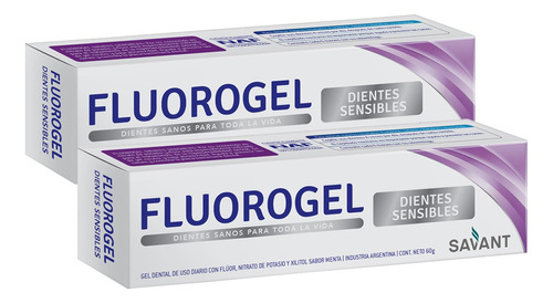 Fluorogel Dientes Sensibles Menta Gel 60gr X 2 Und
