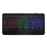 Teclado Mtek Kb-7701lr Com Cabo - Preto Rgb (português)