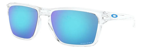 Lente Solar Oakley Sunglasses Sylas Hombre 0oo9448 Color De La Lente Azul Color Del Armazón Transparente Diseño Espejeada
