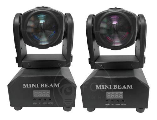 2x Mini Beam Moving Head 12w Cree Rgbw Quadriled Dmx Festas 110/220v