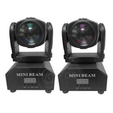 2x Mini Beam Moving Head 12w Cree Rgbw Quadriled Dmx Festas 110/220v