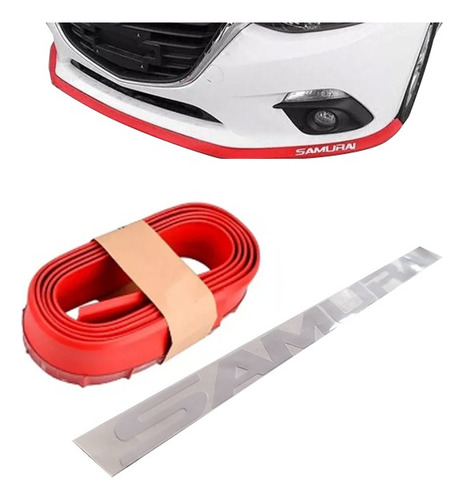 Lip Faldon Bumper Rojo Auto Samurai Parachoque Delantero  