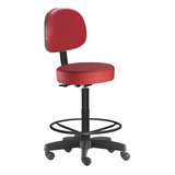 Cadeira Mocho Alto Nice Secretaria Vermelha 