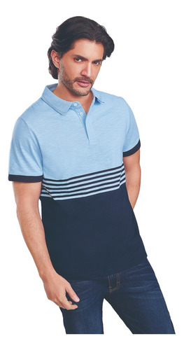 Playera Hombre Tipo Polo Multicolor 910-32