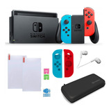 Consola Nintendo Switch Color Rojo/azul Con Fundas Y