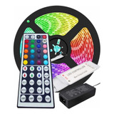 Cinta Led Multicolor Rgb Con Control X 5 Mts Fuente