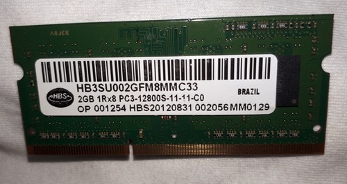 Memória Hbs 4gb 1rx8 Ddr3 Pc3l-12800s All In On Notebook 