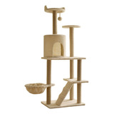 Torre Árbol Rascador Para Gato Con Casa Varios Niveles 158cm