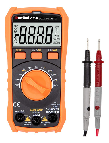 Ruoshui Multmetro Digital De Rango Automtico, Voltaje De Med