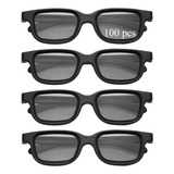 100x Lentes 3d Pasivos Polarizado Tv Cinema Proyector