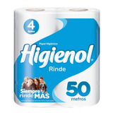 Papel Higiénico Higienol Rinde Simple 50 m De 4 u