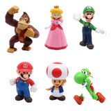 Kit 6 Bonecos Super Mario Bros. Action Figures - No Brasil