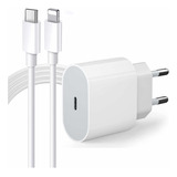 Cabo + Fonte Compatível iPhone SE X Xr 11 12 13pro 14 Usb-c