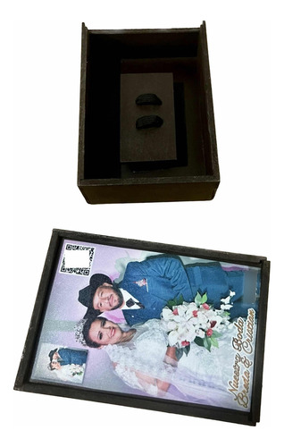 Caja De Madera Con Memoria Usb 32 Gb. Diseño Personalizado