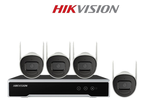 Kit Camaras Nvr 4ch Exterior Inalambricas Wifi 1tb Hikvision