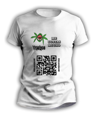 Remera Hombre Y Mujer Con Qr Interactivo Viejas Locas - 4351