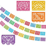 Kit 3 Pancartas Mexicanas  Fiestas Patrias De Papel Picado