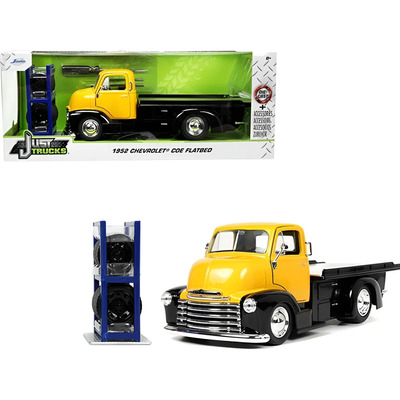 Chevrolet Coe Flatbed 1952 Jada Extra Rines Escala 1/24 Amarillo