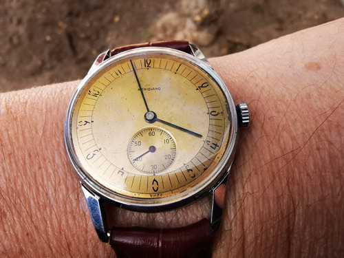Reloj Meridiano - A Cuerda/ Swiss Made 15 Rubís ~ 50´s
