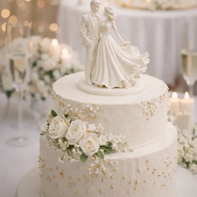 Topo Bolo Casamento Noivinhos Bodas Eventos Moderna Full | Parcelamento sem juros