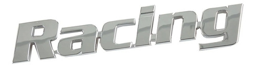 Insignia Emblema Racing Cromado Autoadhesivo 