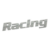 Insignia Emblema Racing Cromado Autoadhesivo 