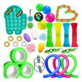 28 Unids/set Amongus Push Bubble Sensory Fidget Juguetes