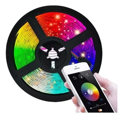 Cinta Luz Rgb Led Ritmica 5 Metros Bluetooth + Control + App