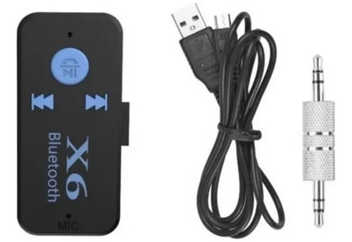 Adaptador Audio Receptor Bluetooth Car Recargable Aux X6
