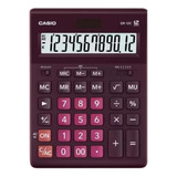 Calculadora De Escritorio Casio Gr-12c-wr Color Vino Rojo