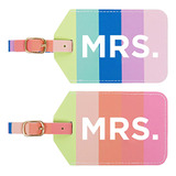 Miamica Etiquetas De Equipaje Para Mujer Mrs. & Mrs., Rainbo