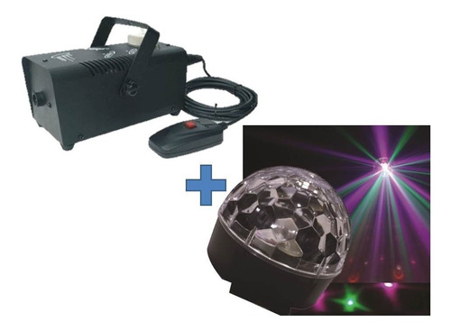 Combo Bola Led Audioritmica + Maquina Humo Envio Gratis