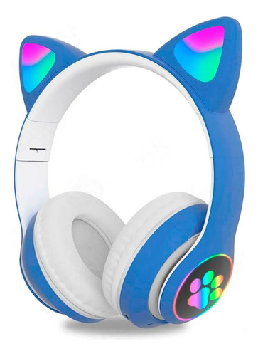 Audífonos Orejas De Gato Bluetooth 5.0 Led 