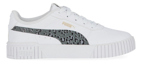 Zapatillas Puma Carina 2.0 Animal Niña En Blanco Y Gris | Mo