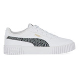 Zapatillas Puma Carina 2.0 Animal Niña En Blanco Y Gris | Mo